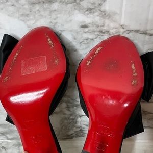 Christian Louboutin Black Satin Heels